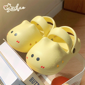 两穿沙滩凉鞋 细细条 女童时尚 可爱小猫咪夏季 少女心儿童包头拖鞋