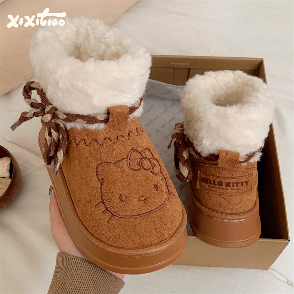 细细条正版HelloKitty短靴