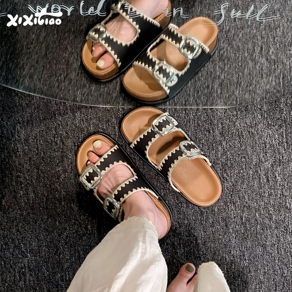 细细条民族风时尚室外度假凉拖