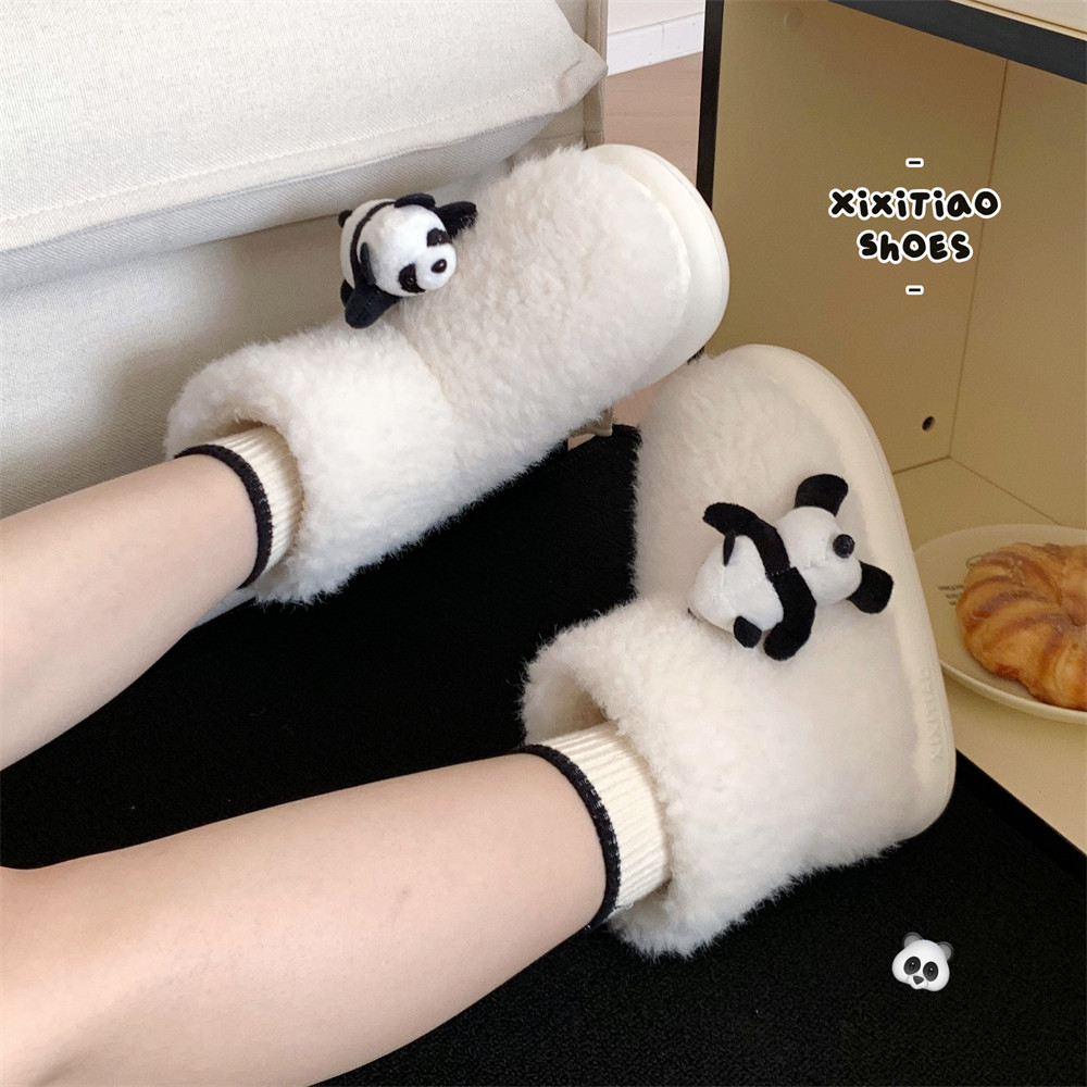 细细条 保暖可爱仿羊羔毛棉靴女冬创意趴趴熊加厚雪地靴短筒棉鞋,女鞋,时尚雪地靴,淘宝优惠券,粉丝福利购,淘宝优惠卷