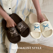 拖鞋 细细条 甜美蝴蝶结凉拖女百搭网红外穿软底居家防滑防臭夏季