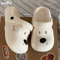 細(xì)細(xì)條兩穿可愛(ài)狗狗包頭涼拖鞋