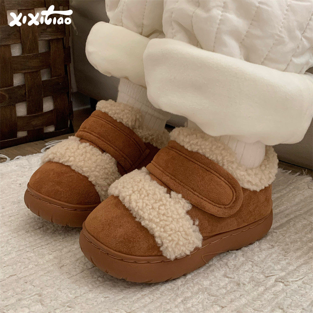 细细条 男童女童勃肯鞋亲子复古拼色面包鞋儿童外穿魔术贴棉鞋冬,童鞋/婴儿鞋/亲子鞋,棉鞋,淘宝优惠券,粉丝福利购,淘宝优惠卷