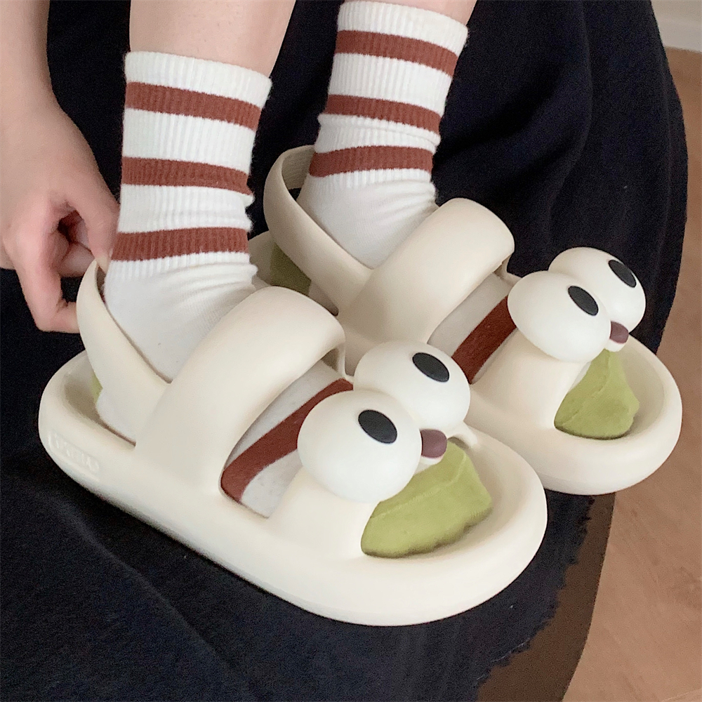 细细条可爱大眼睛时尚外穿凉鞋