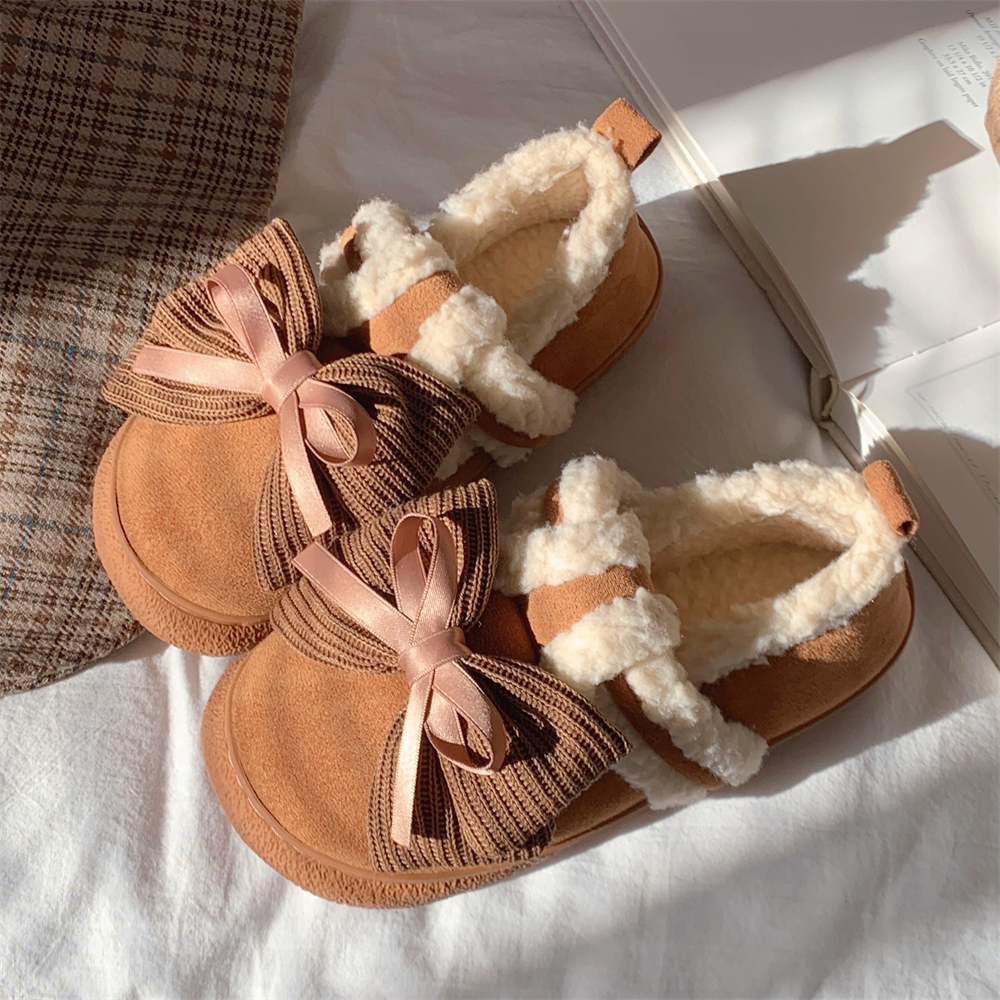 细细条复古绸带蝴蝶结外穿勃肯鞋