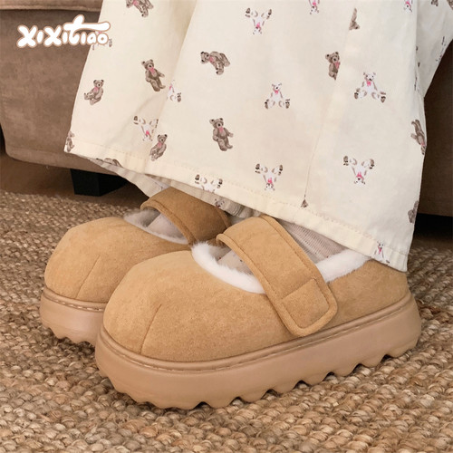 细细条学院风百搭玛丽珍豆豆鞋