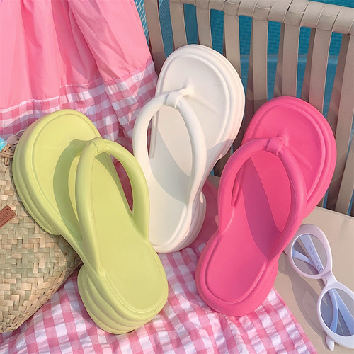 细细条网红时尚增高厚底人字拖