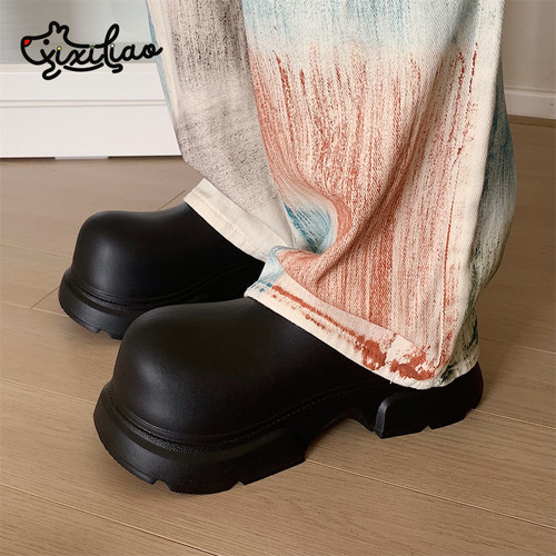 细细条简约纯色防水包头拖鞋