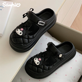 细细条 两穿包头凉鞋 女夏三丽鸥库洛米玛丽珍洞洞鞋 防臭海边时尚