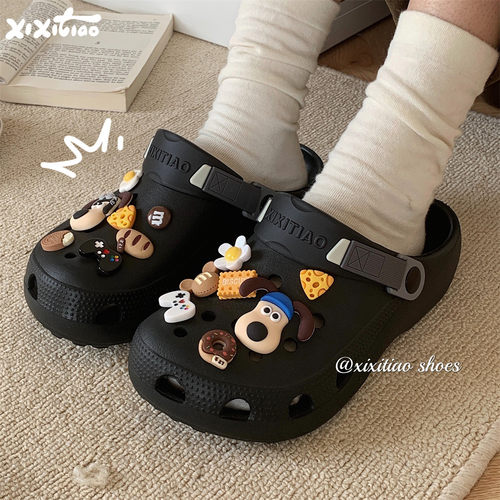 细细条DIY可爱狗狗爆款洞洞鞋