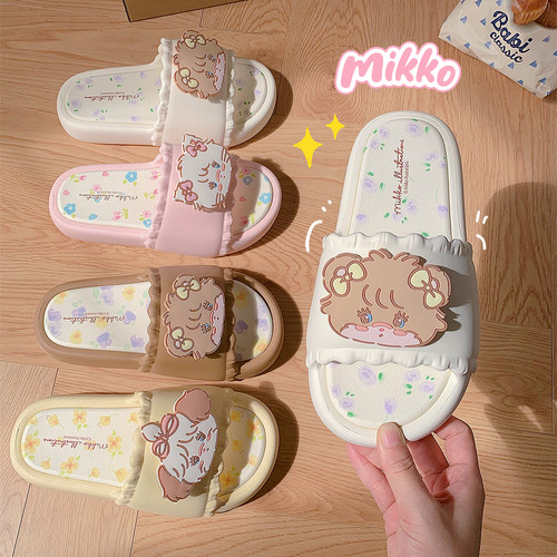 细细条少女心可爱卡通外穿拖鞋