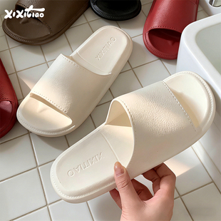 细细条 轻便防滑抗菌浴室防臭凉拖情侣居家夏eva简约皮纹拖鞋男女