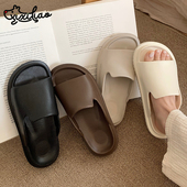 细细条 防滑软厚底情侣拖鞋 外穿高级感纯色凉拖男女夏季 居家时尚
