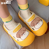 细细条 洞洞鞋 包头女士外穿防滑沙滩凉拖鞋 趣味狗狗ins潮拼色夏季