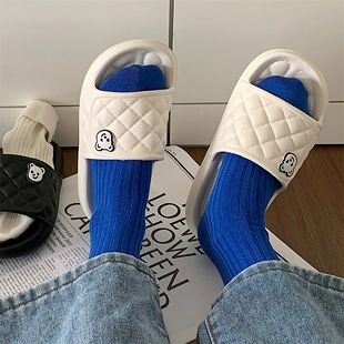 韩版 拖鞋 ins学生宿舍EVA防滑防臭居家洗澡卡通凉拖 细细条 女夏季