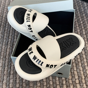 细细条 潮酷个性外穿运动风拖鞋男女夏季情侣时尚撞色防滑沙滩鞋