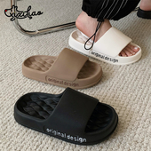 潮酷时尚 情侣夏季 拖鞋 细细条 eva男女外穿防滑厚底浴室洗澡凉拖鞋