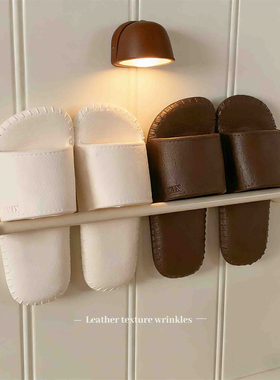 细细条 高级感皮纹eva防滑待客拖鞋男女防臭抗菌情侣居家浴室凉拖