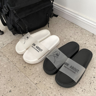 2020夏季 女夏韩版 新款 卡通拖鞋 ins潮学生防滑厚底凉拖 时尚 细细条