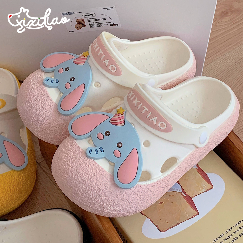 细细条 软萌小象洞洞鞋女夏季eva可爱圆头百搭网红包头沙滩凉拖鞋,女鞋,洞洞鞋,淘宝优惠券,粉丝福利购,淘宝优惠卷