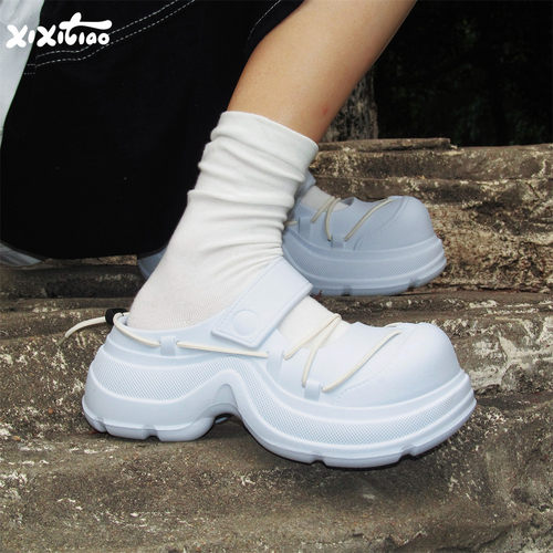 细细条系带时尚街头风半拖鞋夏