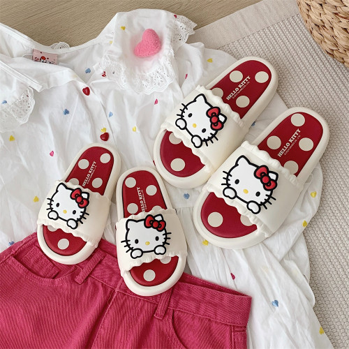 细细条正版HelloKitty拖鞋女