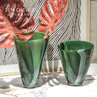 轻奢北欧现代水培玻璃花瓶泡泡系列套装样板客厅餐桌插花软装摆设