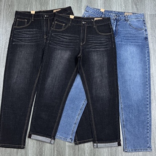 外贸单秋季新款牛仔裤男宽松锥形直筒裤休闲长裤子弹力百搭长裤潮