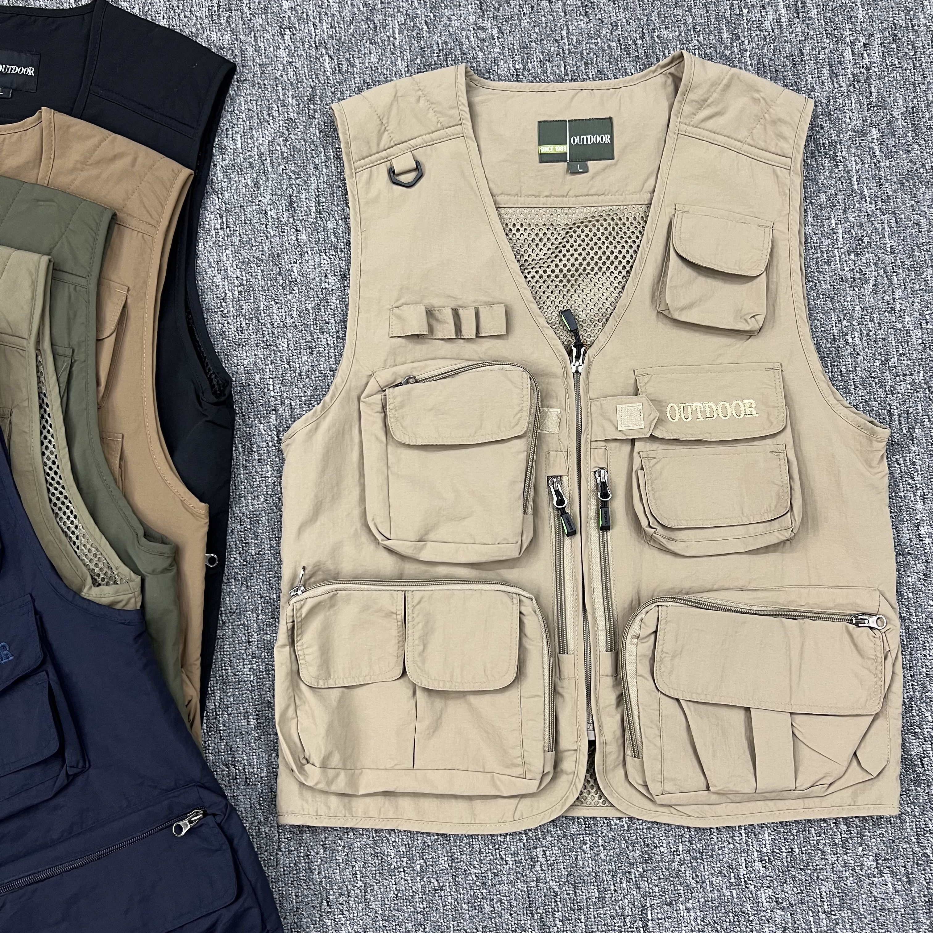 工装马甲户外可收纳多口袋多功能