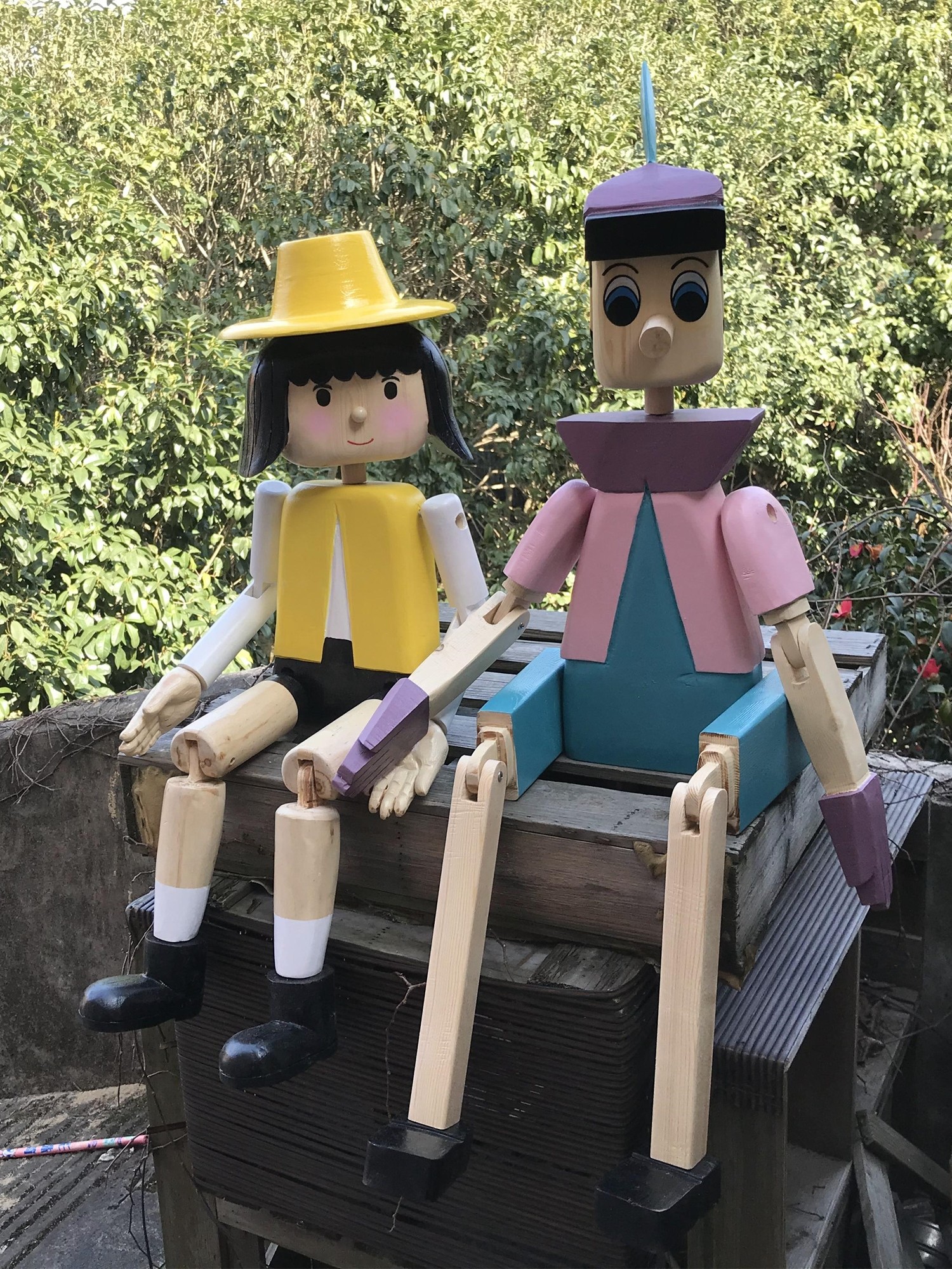 小可爱姑娘女孩木头人型关节木偶人装饰拍摄摆件商店活动道具包邮