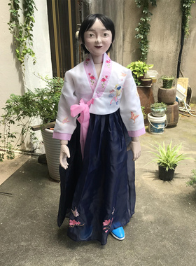 韩服女孩木偶关节可固定可摆造型