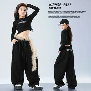 女童爵士舞表演服装hiphop运动风套装少儿jazz演出服儿童街舞潮服