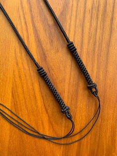 全手工编织锁骨绳横穿天珠蜜蜡松石转运珠项链绳可调节吊坠绳男女