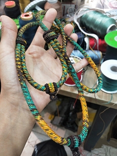 手工编织定制男士加粗吊坠挂脖绳耐磨可双挂佛牌唐卡藏式两圈渐变