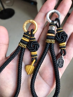 龙鳞平安扣汽车钥匙扣挂绳手工编织指环手机链高档挂件手把件挂绳