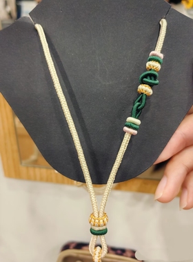 手工编织翡翠玉绳子吊坠挂绳蜜蜡项链绳挂件绳高货绳毛衣链绳