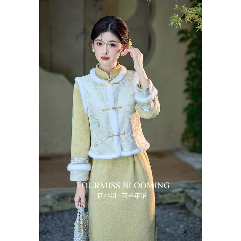 新中式马甲套装女款2025