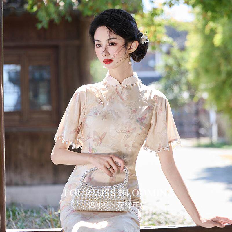 【花样年华】国风旗袍|新中式复古唯美气质倒大袖少女碎花连衣裙