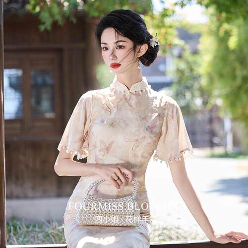 【花样年华】国风旗袍|新中式复古唯美气质倒大袖少女碎花连衣裙