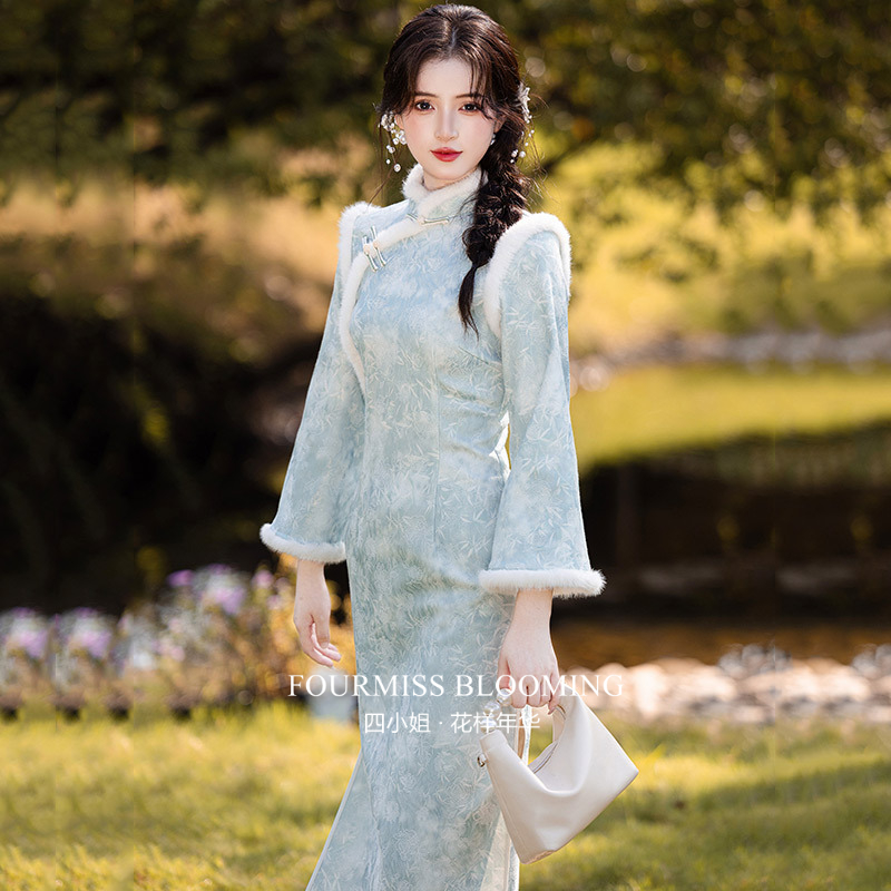 加绒加厚新中式女冬装