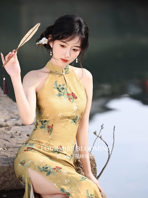 【花样年华】国风旗袍|2026中式复古风年轻改良少女挂脖新款素雅