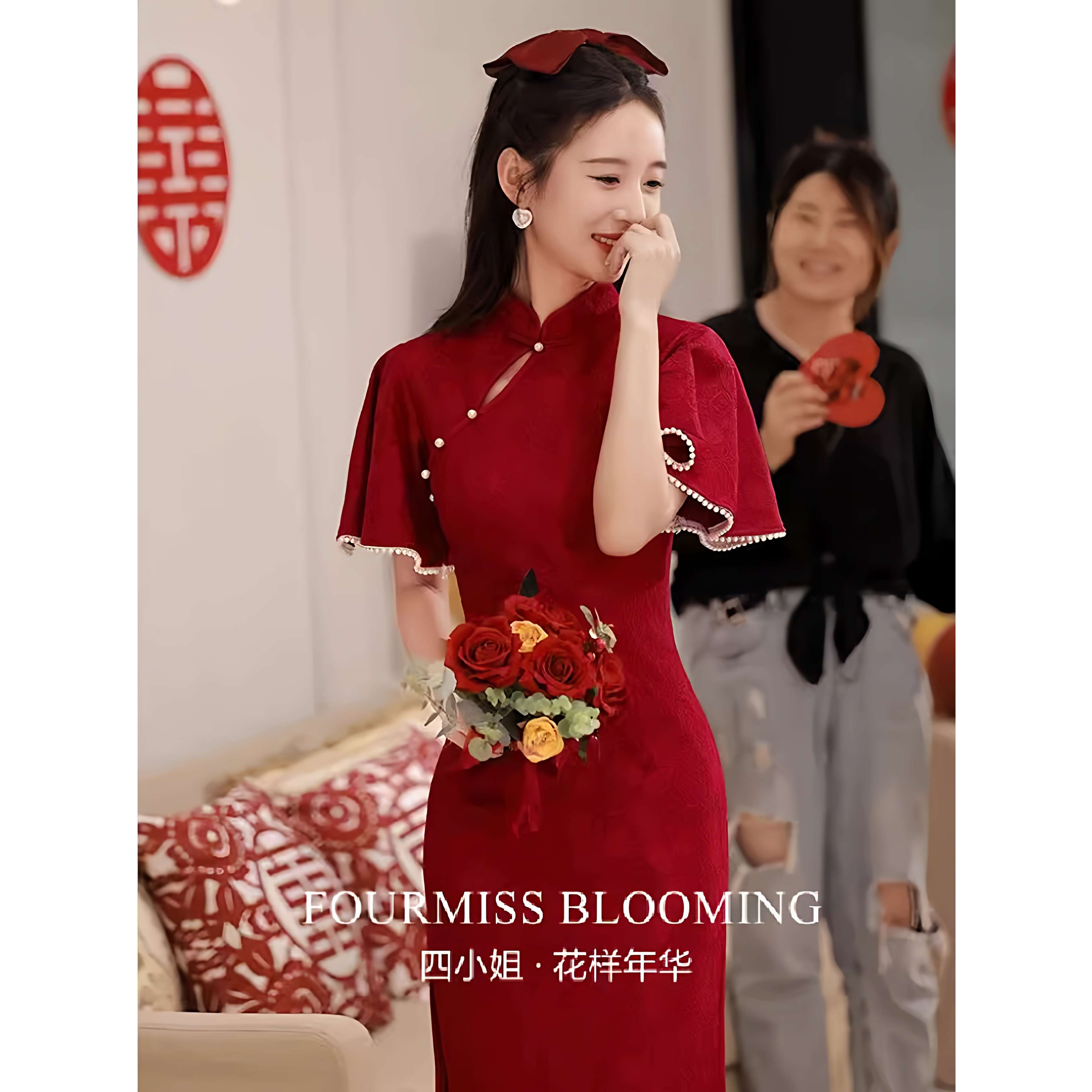 【花样年华】国风旗袍|新款夏季中式2026红色少女改良连衣裙气质