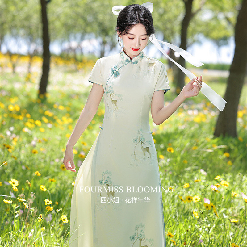 【花样年华】国风旗袍|奥黛新中式日常可穿茶艺服改良连衣裙中长