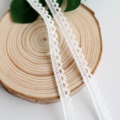 饰服装 优质涤纶线狗牙水溶蕾丝花边 旗袍礼服衣边装 diy娃衣辅料