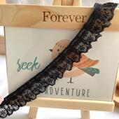 口装 顺滑台版 黑色打折蕾丝花边辅料diy手工娃衣领口袖 饰蕾丝边