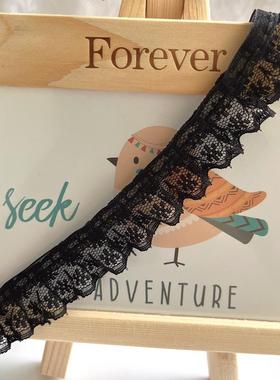 顺滑台版黑色打折蕾丝花边辅料diy手工娃衣领口袖口装饰蕾丝边