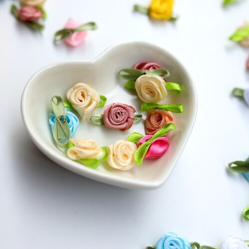 彩色小玫瑰花手工diy材料