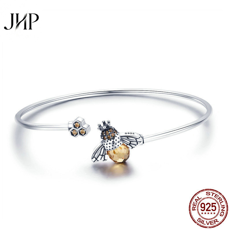 锦河畔S925银手镯蜜蜂物语