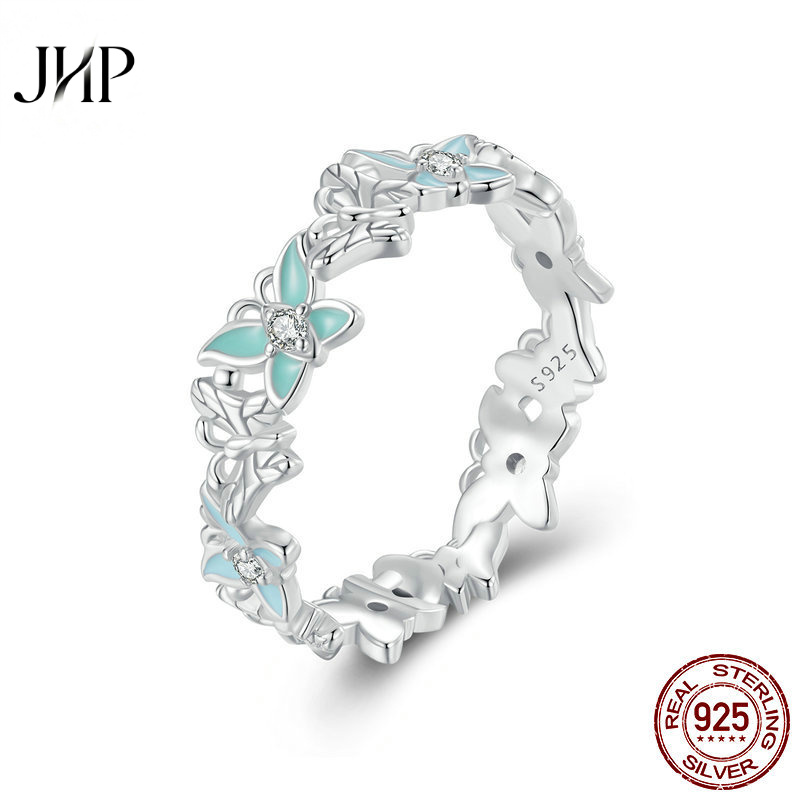 锦河畔夏季小清新绿蝶戒指