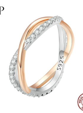 锦河畔双色锆石戒指25